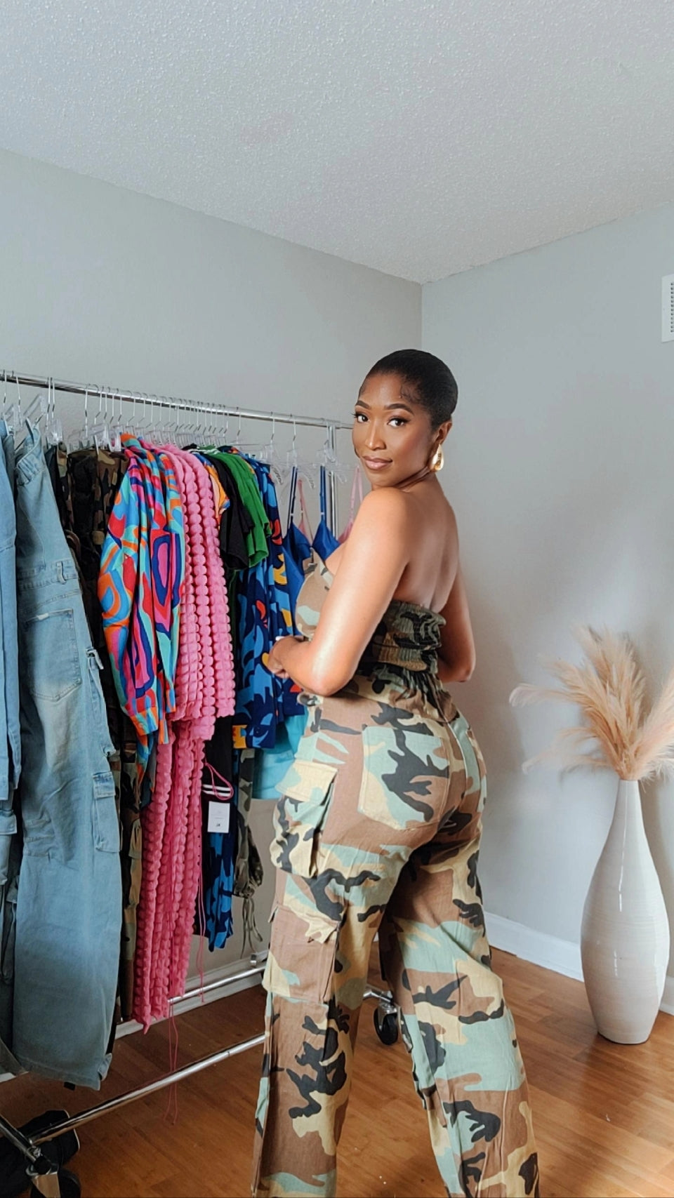 Camo Baddie Cut Out Jumpsuit