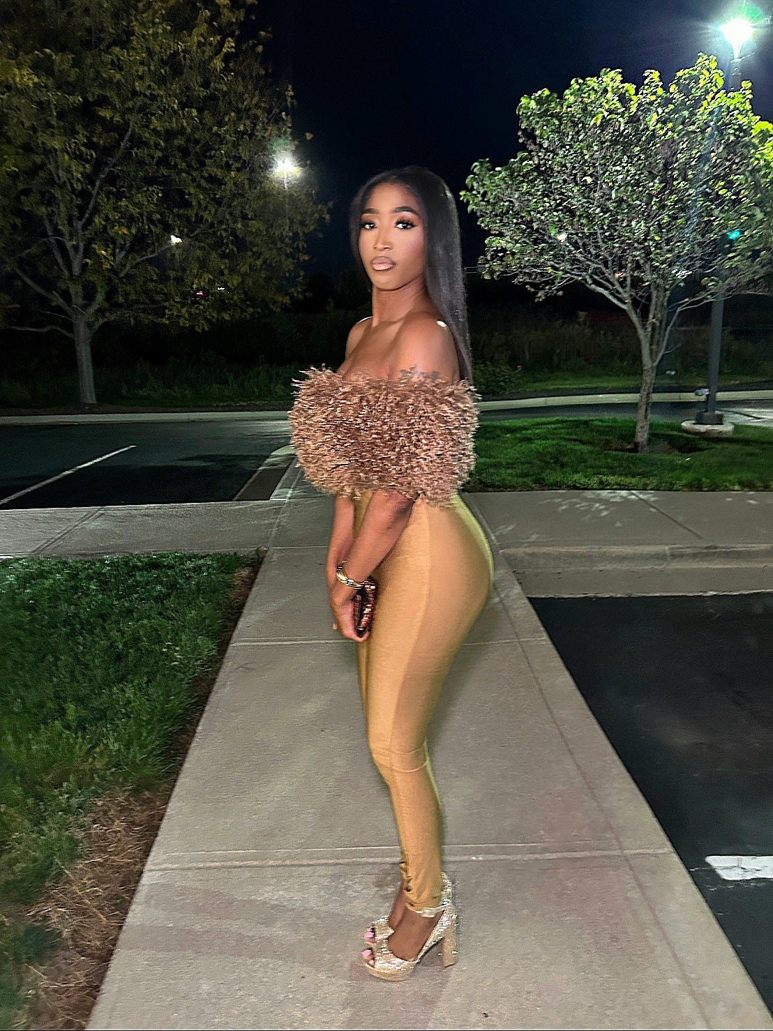 Spoil Me Nice Jumpsuit (Caramel)