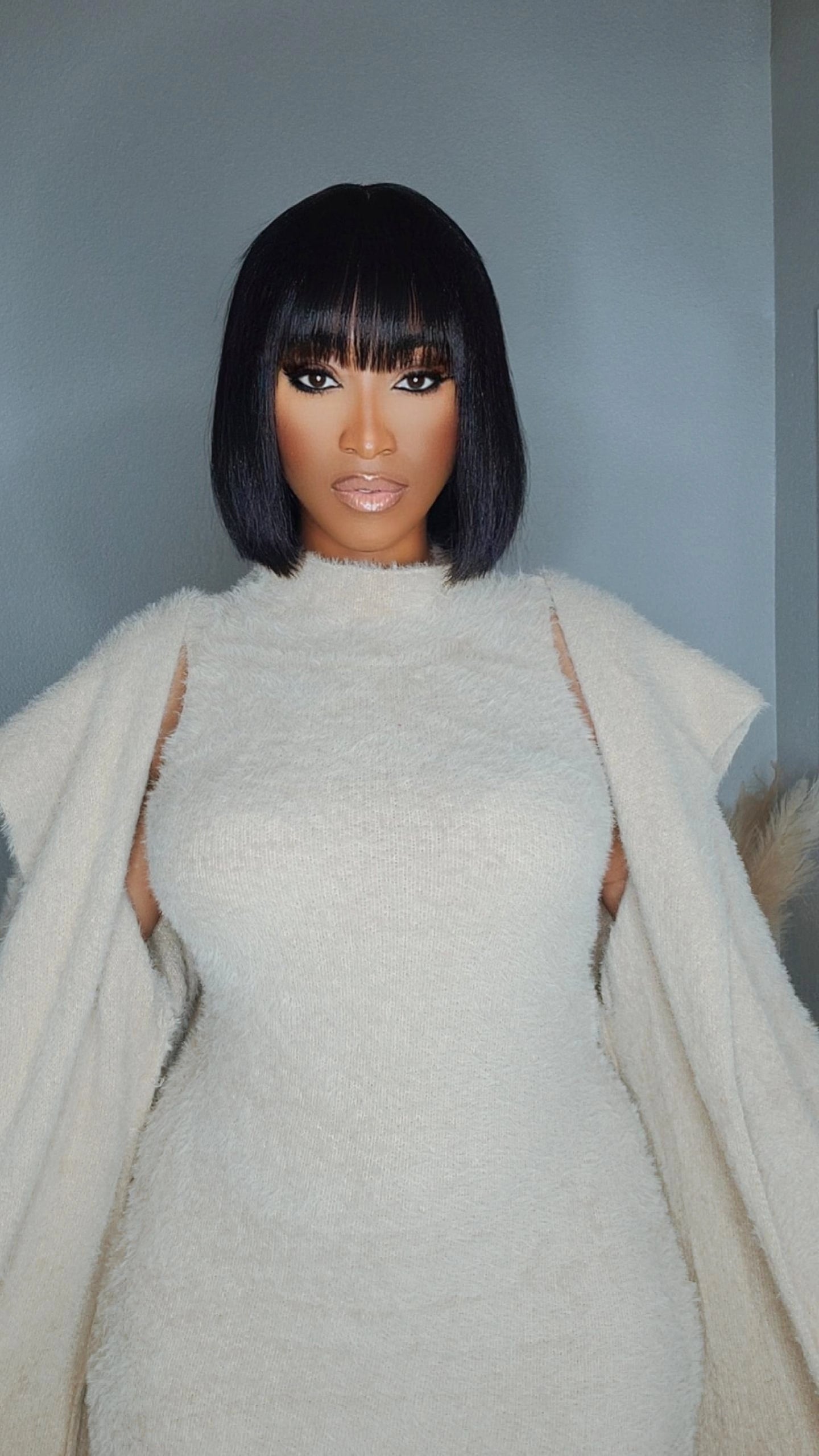 Boss Up Cardigan Dress Set (Taupe)
