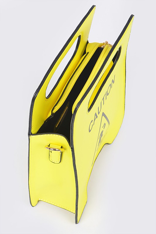 Caution Yellow Handbag