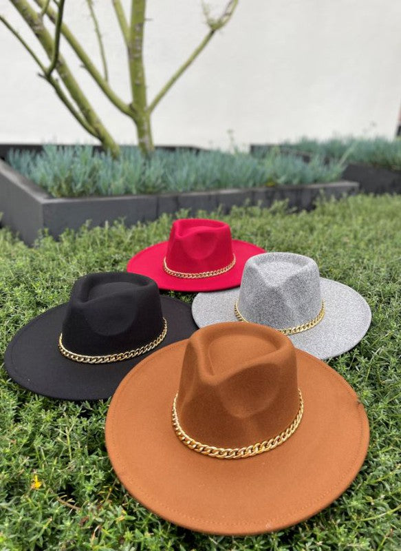 Gold Chain Fedora