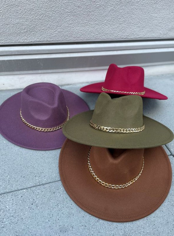 Gold Chain Fedora