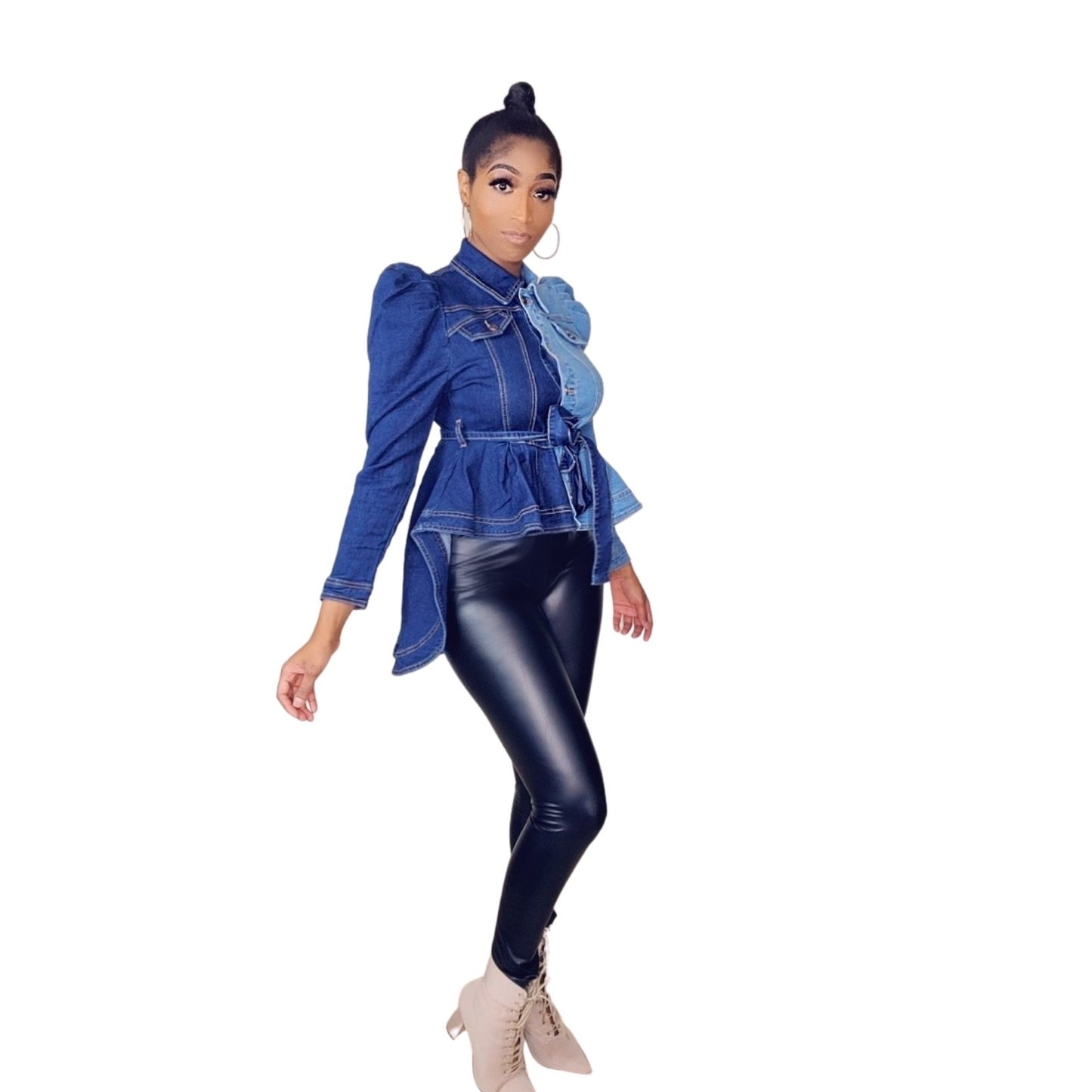 The Girlfriend Denim Top