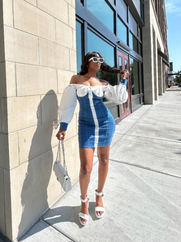 Bold N' Beautiful Denim Dress – The Sassy Boo Boutique
