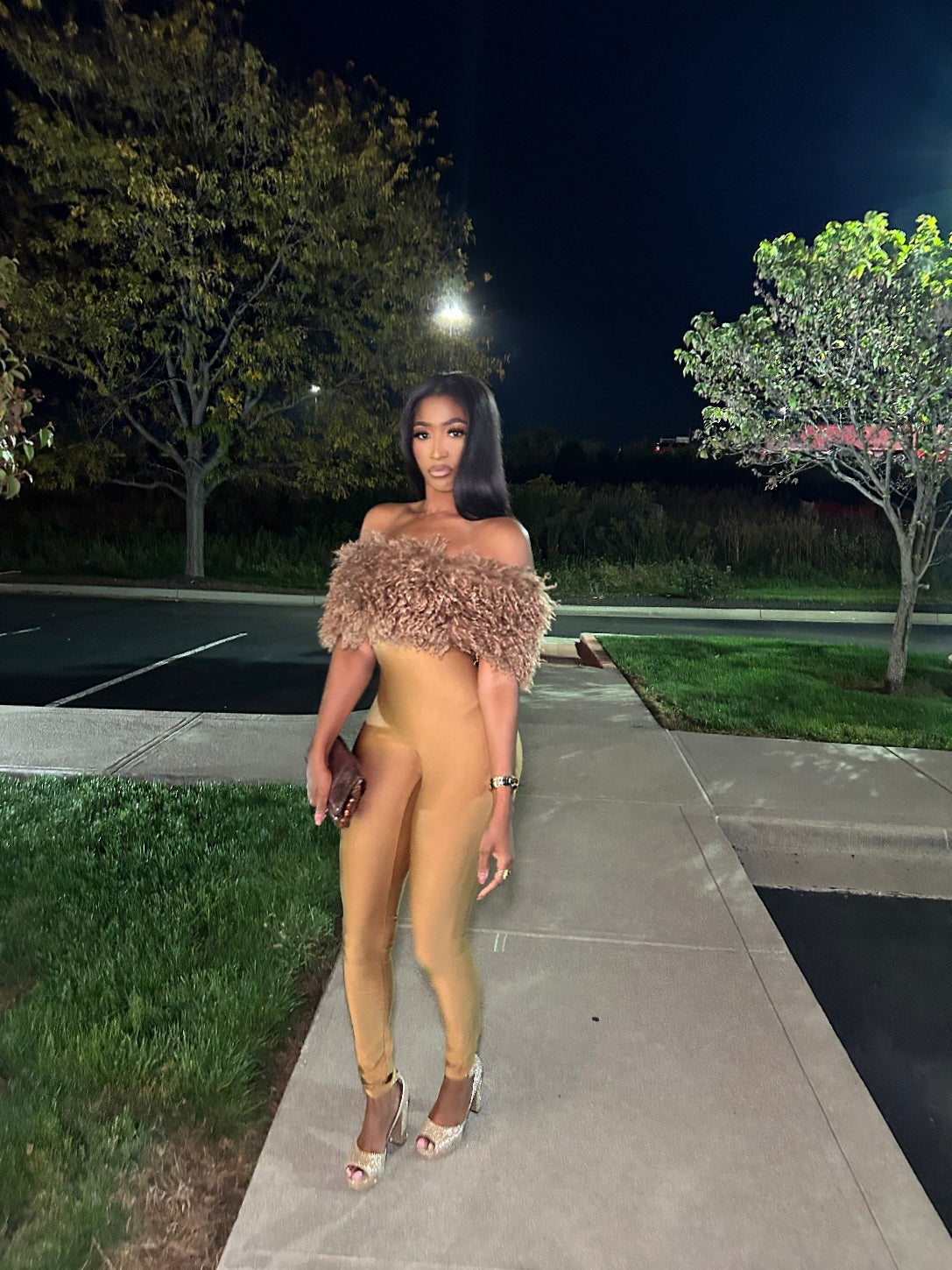 Spoil Me Nice Jumpsuit (Caramel)