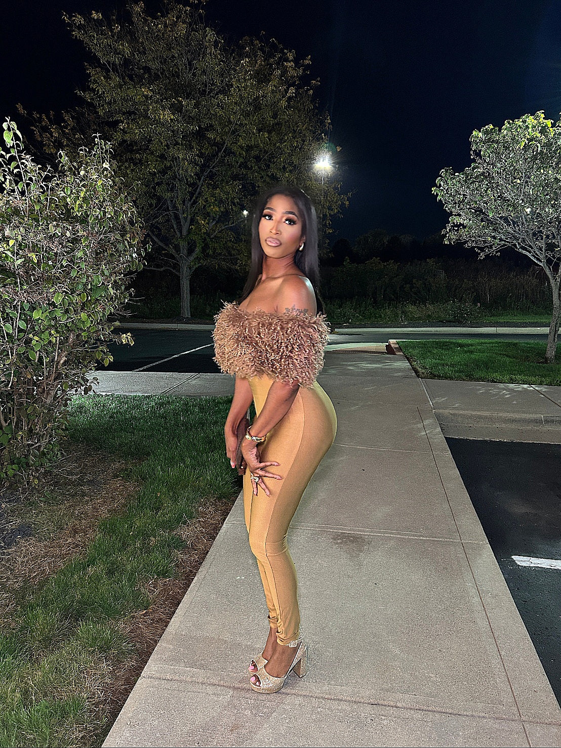 Spoil Me Nice Jumpsuit (Caramel)