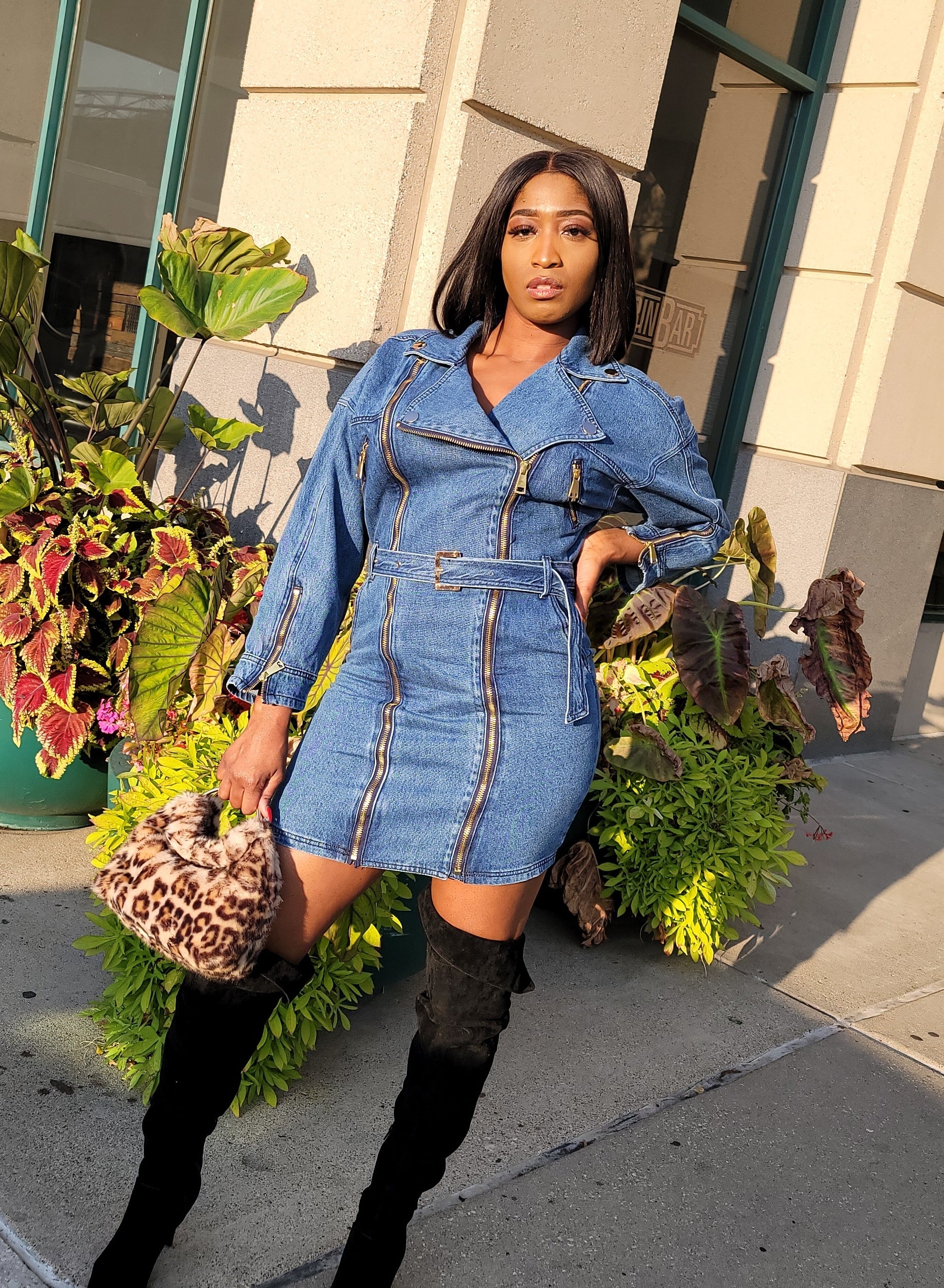 boss denim dress BOSS Denim Mini Dress Rebel and Grace