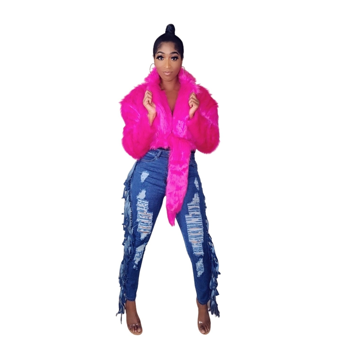Barbie Girl Faux Fur Jacket